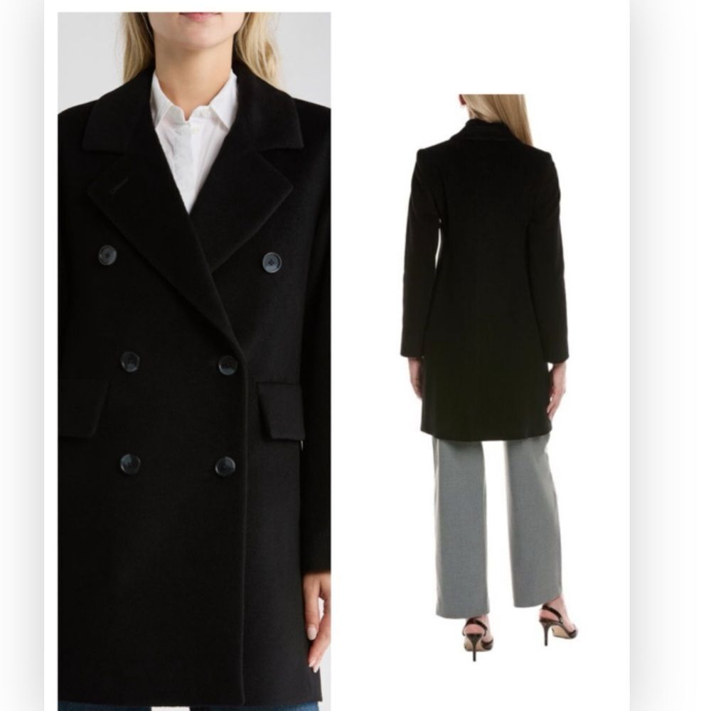 NWT Fleurette Oversize Double Breasted Wool Blend Coat $1295